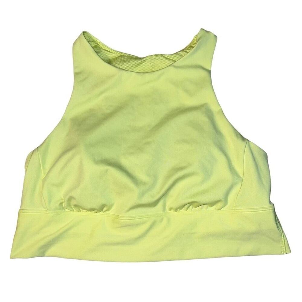 all in motion Womens Sports Bra Light Support Brushed Sculpt High Neck Yellow XL